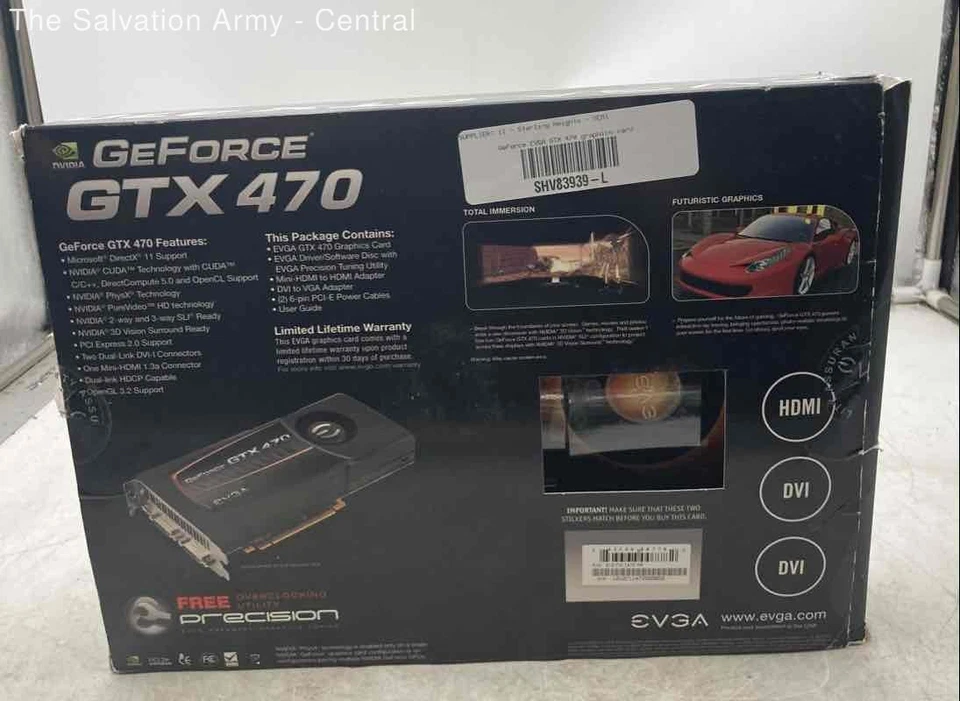 Evga GeForce GTX 470 Black 1280MB GDDR5 PCI Express 2.0 Graphics Video Card - Image 4 of 4