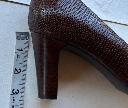 Nurture Brand Maren Block Heeled Dark Brown Leather Dress Shoes Women's Size 8M - Picture 8 of 14