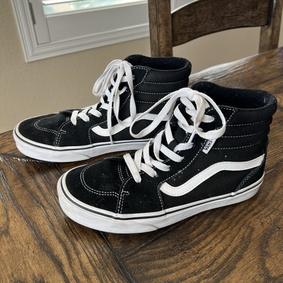 Vans Sk8 Hi Top Shoes Suede Canvas Lace Up Big Kids Size