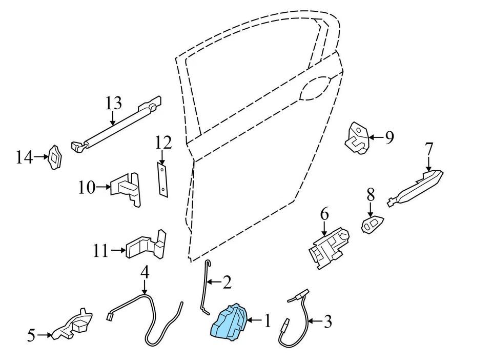 2011-2015 宝马 ALPINA B7 XDRIVE - 后门锁执行器 7185688 — 第 4/4 张图片