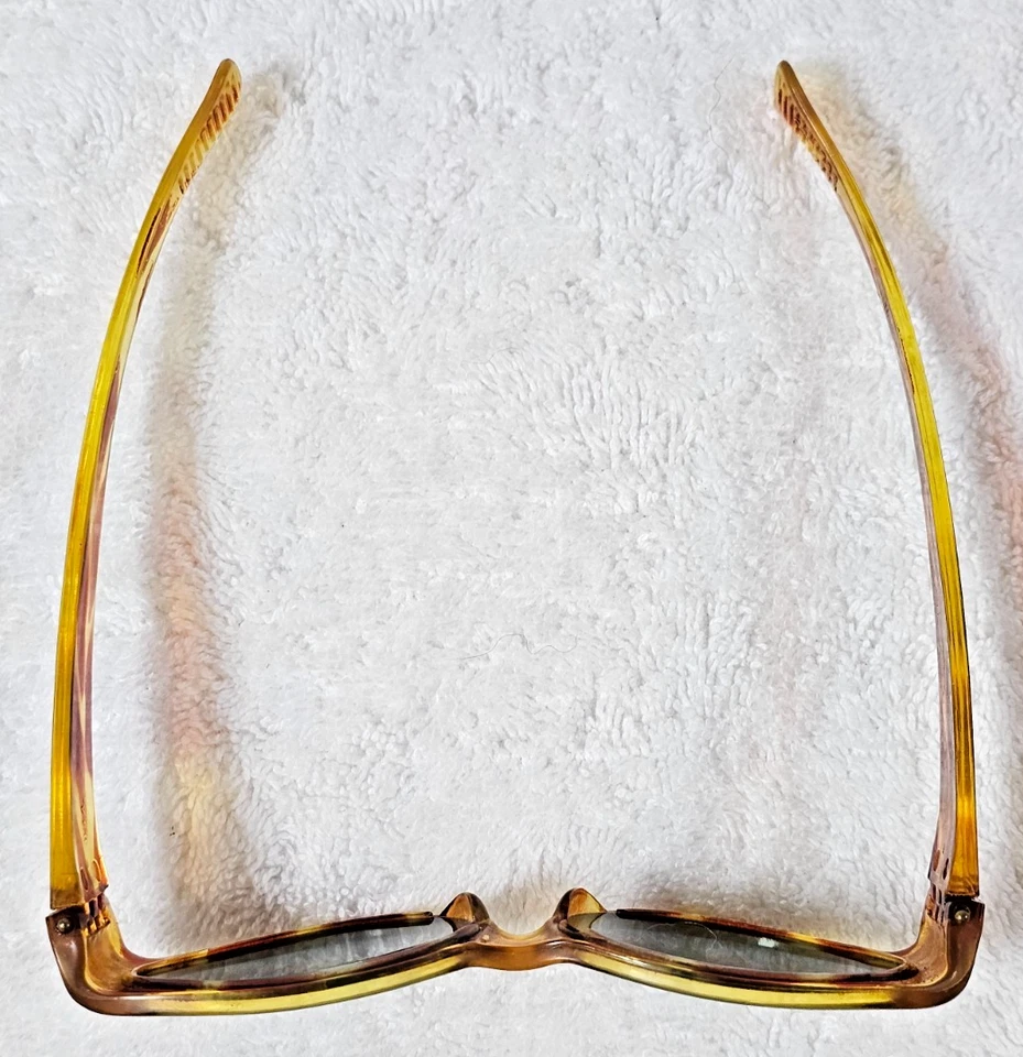 Gafas de sol de colección Foster Grant ojo de gato envoltura de tortuga lentes de vidrio verde EE. UU. FG Foto 3 de 4