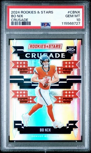 2024 Panini Rookies & Stars - Crusade Bo Nix #C-BNX Silver (RC)