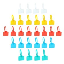 100 Pcs Self-locking Cable Tie Small Zip Ties with Tag Wire Labels