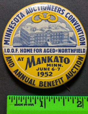 #ad #ad Vintage 1952 Minnesota Auctioneers Mankato Pinback Pin $24.00