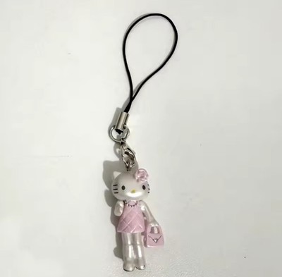 Sanrio Hello Kitty Long Legs Doll Kawaii y2k Mini Phone Charm- Pink Dress 1.5 