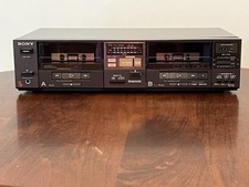 Vintage Sony TC-W5 Dual Stereo Cassete Deck Recorder Black VTG TESTED Read 