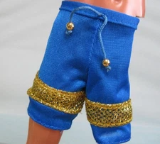 MINT Barbie Ken Doll-1996 SPLASH N & COLOR BLUE/GOLD Swim Trunks Shorts Clothes