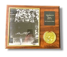 Willie Mays 660 HRs Signed Plaque Career Stats #24 w/ Global Authentication Cert