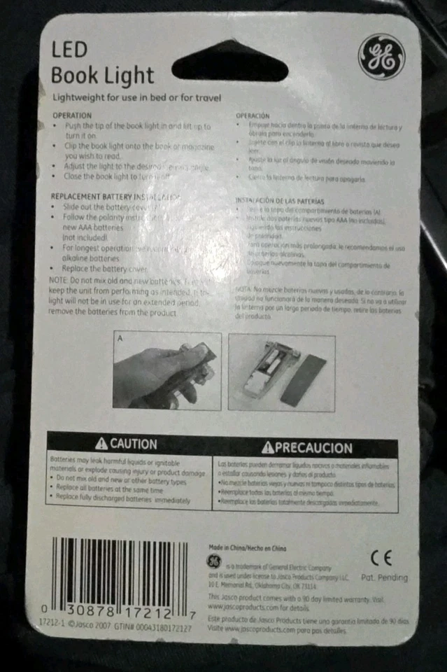 GE Book Light 10,000 hrs Bulb Reading Lights for Books in Bed New Sealed  — 第 2/2 张图片