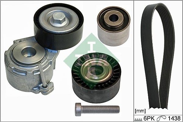 INA Keilrippenriemensatz 529 0107 10 FüR Peugeot CitroËN Fiat-image