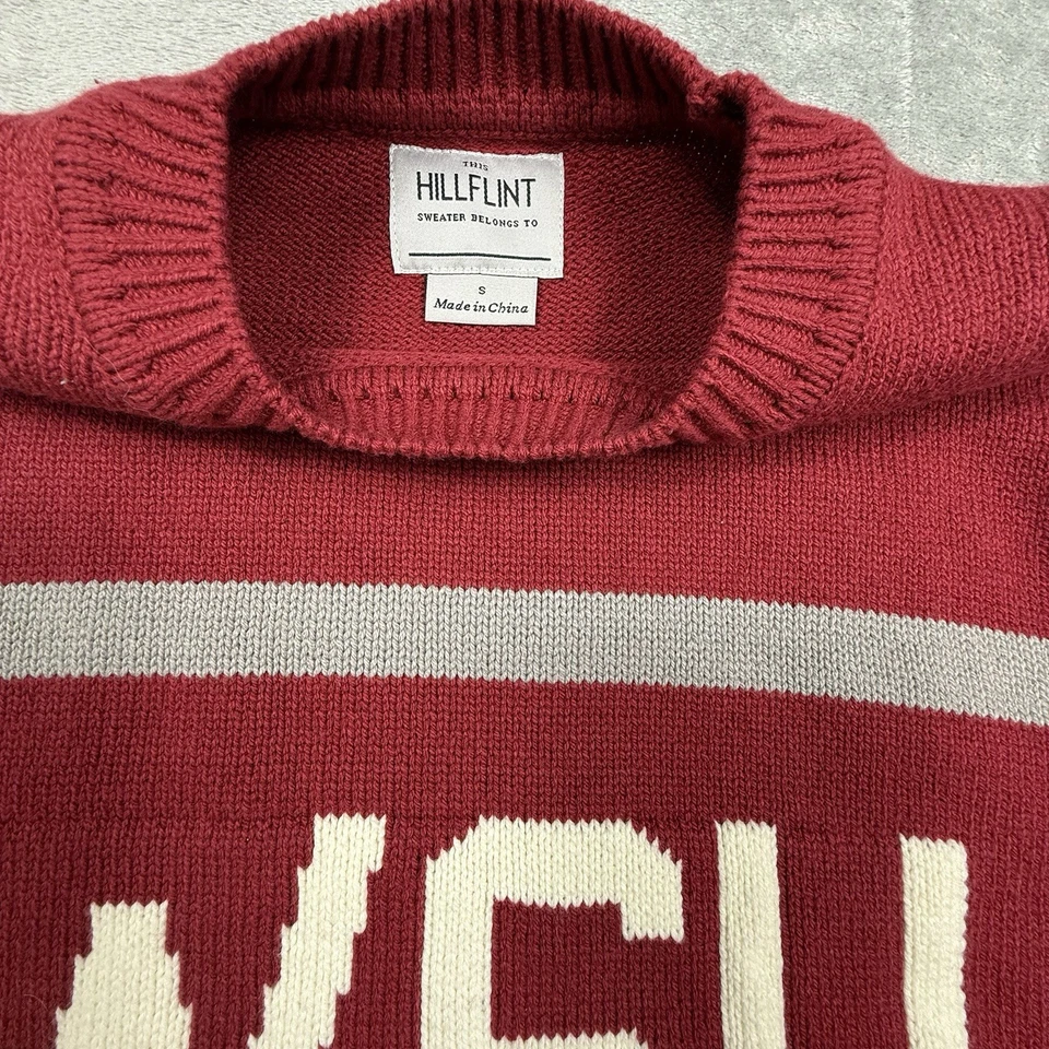 WSU Washington State University Red Mens Small Hillflint Varsity College Sweater - Image 2 of 4