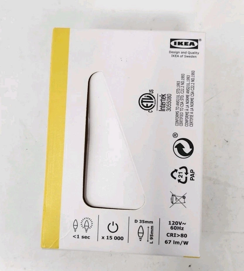 IKEA Ryet LED Light Bulb E12 C3 200 Lumens 2700K 3W - Image 2 of 3
