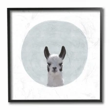 The Room by Stupell Baby Llama Animal Painting Black Framed Wall Art, 12 x 12...