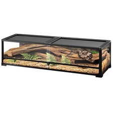 Reptile Tank Terrarium Reptile Enclosure Lockable 47" x18" x 13" Waterproof Base