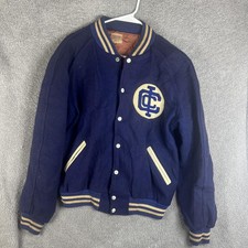 Vintage TC Varsity Jacket Mens 44 Blue Wool Passon's High School Letterman