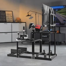 Marada Professional Racing Simulator Cockpit with TV Stand Fit  Logitech G29