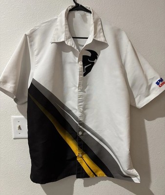 Thor Motocross Button Up Adult Parts Unlimited Pro Circuit Racing Shirt L *READ*