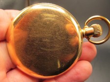 Antique Waltham Hunter Pocket Watch  114g T. 25 year  14ct gold Plated  case.