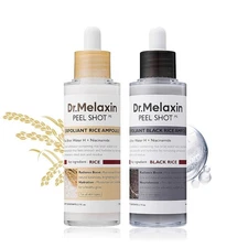 Dr.Melaxin PEEL SHOT-GLOW EXFOLIANT RICE AMPOULE (WHITE RICE/BLACK RICE) 2025🔥
