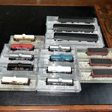 N Scale Micro Trains Tank, Hoppers, Coach  Baggage Cars-Lot Of 15