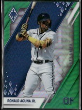2022 Panini Chronicles #22 Ronald Acuna Jr. Phoenix Green Prizm /75 Braves