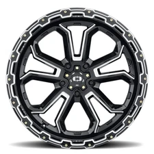 17x8 Black Milled Wheels Vision 405 Korupt 5x4.5 30 (Set of 4)  76.1