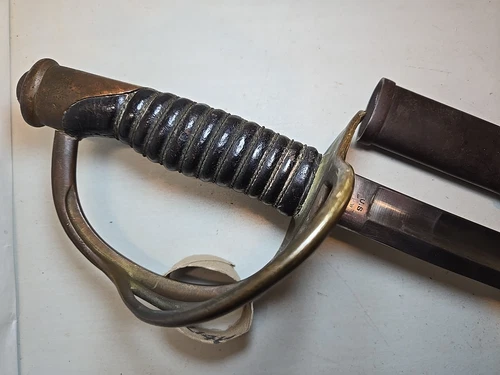 Mansfield & Lamb Civil War Model 1860 Cavalry Sword w/Scabbard - 1863