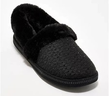 Skechers Cozy Campfire Vegan Rhinestone Slippers-Black-6M-NEW-A704398