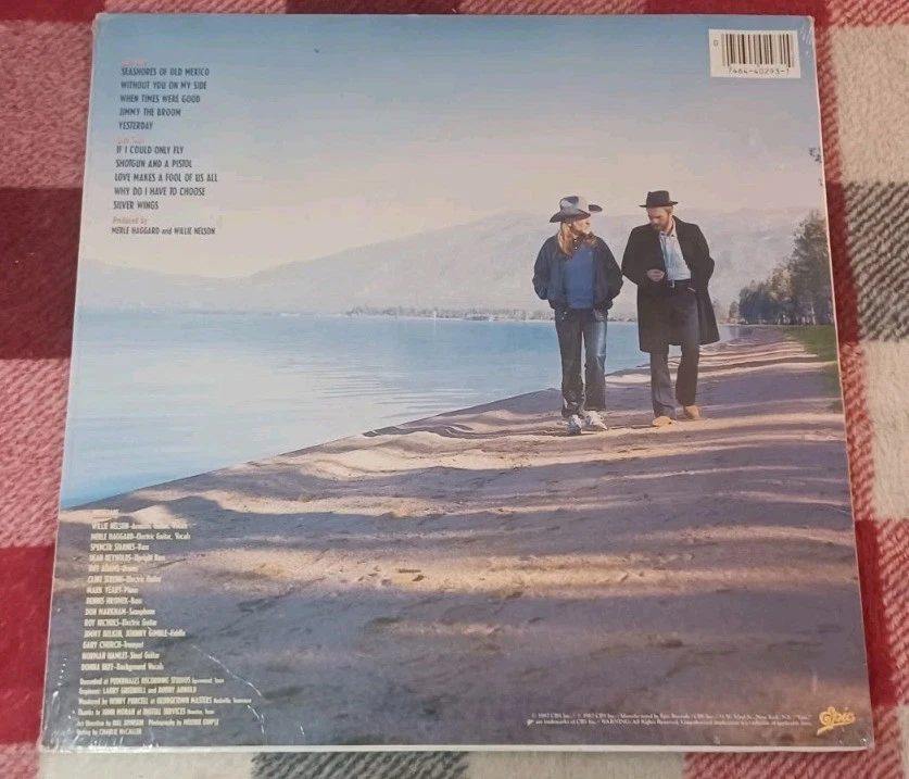 MERLE HAGGARD & WILLIE NELSON - seashores of old mexico VINYL LP ALBUM 1987 New! - Image 2 of 4