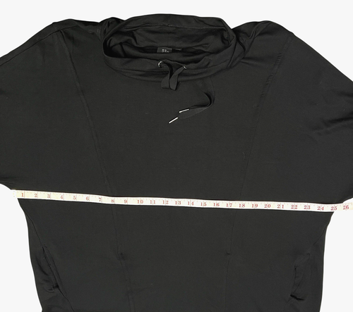 Tahari Cowl Neck Dolman Pullover Top XL Black Stretch Soft Lounge Athleisure - Picture 11 of 15