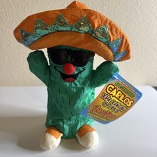 WORKING RARE Carlos The Dancing Singing Cactus GAF Corp 10" with Orange Hat Vtg