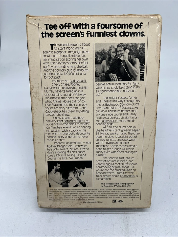 Warner Home Video VHS - Caddyshack - Chevy Chase - Big Box Rare  vintage 1981 - Image 2 of 4