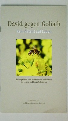 126102 DAVID GEGEN GOLIATH kein Patent auf Leben ; Hintergründe zum alternativen