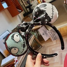 Disney.Parks Loungefly Nightmare Before Christmas Sally Jack Ears Headband US