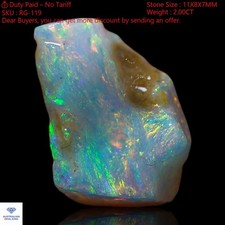 2.00 Cts Natural Fire Opal Rough Ethical Gemstone Earrings Supply 11x8x7 mm