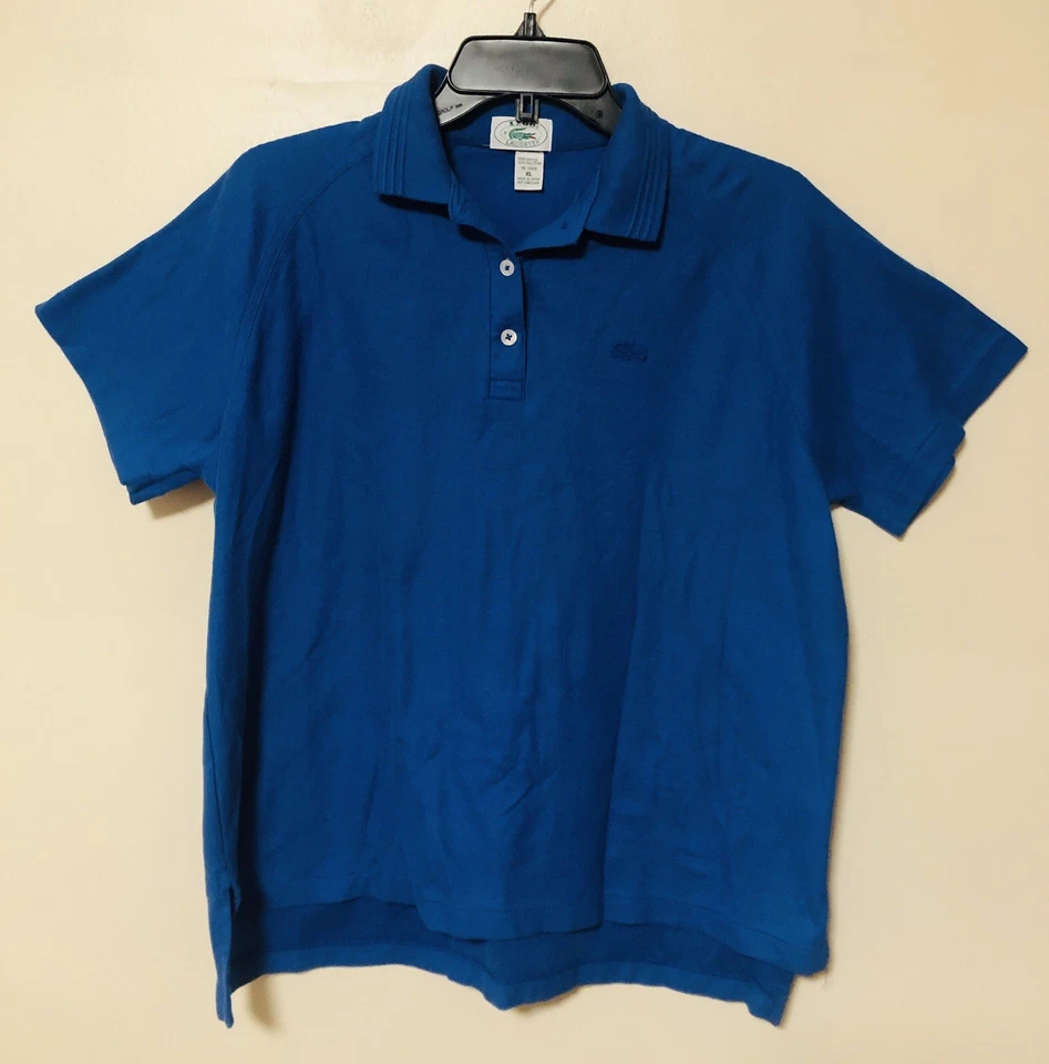 Usado en Excelente Condición Para Mujer IZOD LACOSTE Tres Botones Tapeta Cocodrilo Elastizado Piqué Polo XL Foto 2 de 4