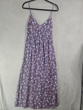 Gap Large Sun Maxi Dress Sleeveless Multicolor Floral Cottagecore Vneck Flowy 
