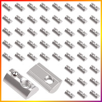 T-Slot Nut Set 50 StüCk M6 Gewinde Mit ZentrierbrüCke Carbonstahl FüR