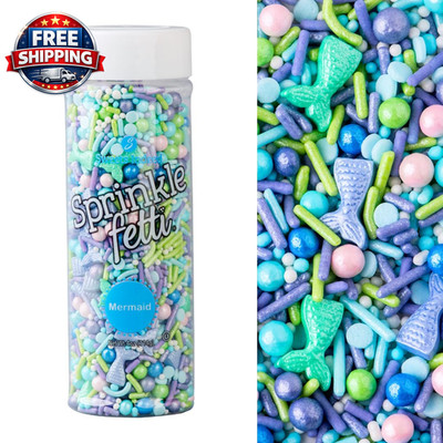 Sprinkles, Mermaid Edible Sprinkle Mix, Perfect for Cake Decorations, Baking, Ic