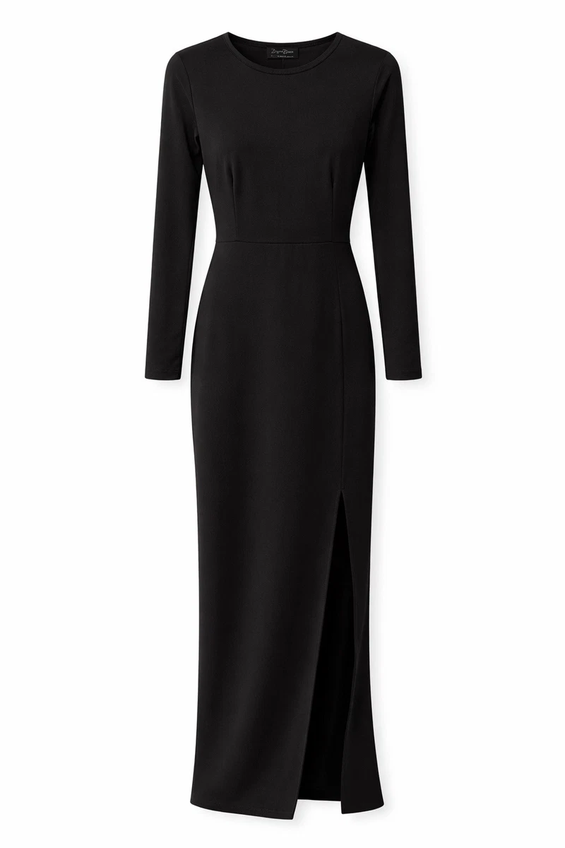 Jersey Black Maxi Dresses for Women for sale | eBay