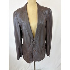 Vintage Cortefiel De Espana Brown Leather Jacket  0561 MED