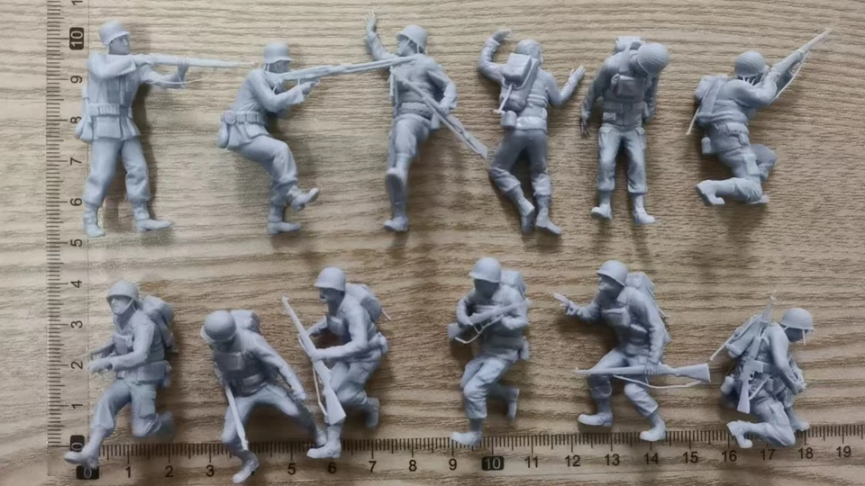 Maßstab 1:35 WwII US Militär Landung am Omaha Beach 12 Figuren Resin Modellbausatz  - Bild 2 von 4