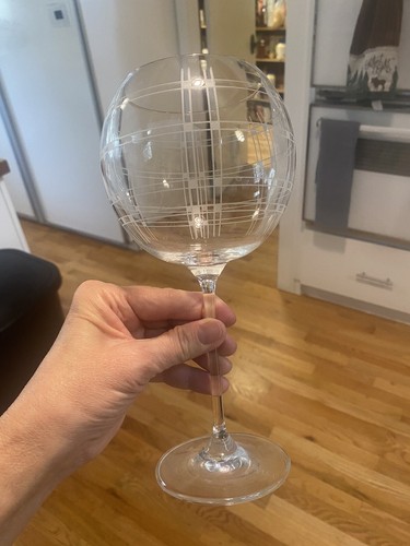 Lot Of 3 Mikasa CHEERS 24.5oz Crystal Balloon Wine Glasses: Etched • Blown Glass - Picture 6 of 17