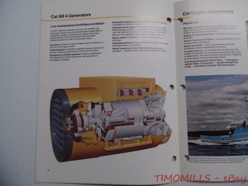 1981 Caterpillar D379 D398 D399 Marine Industrial Brochure Vintage Original VG - Picture 5 of 6