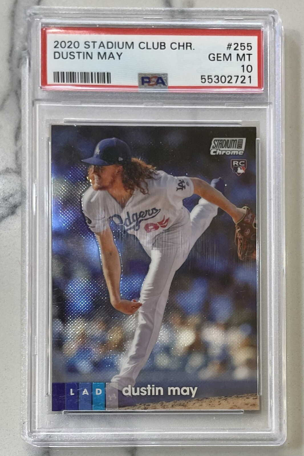 Dustin May 2020 Stadium Club Chrome #255 PSA 10 Dodgers