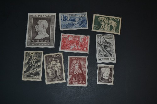 FRANKREICH SCOTT #B158/B178 BERÜHMTE FRANZOSEN LANDWIRTSCHAFT HALBPOST MH LOT 9
