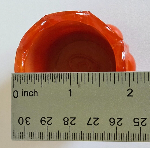 Degenhart Orange Tomate Schlacke Glasperlen Oval Kamee Zahnstocher Halter - LEUCHTET! - Bild 6 von 10