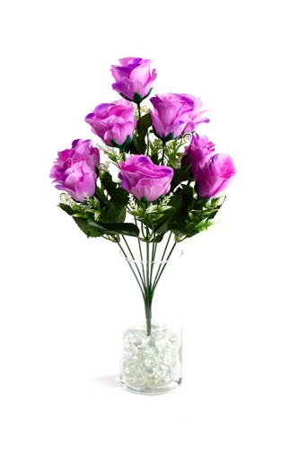 Best Artificial 9/12 Cabezas Rosa Spray Ramo de Boda Flor Ramo Decoración del Hogar - Imagen 6 de 48