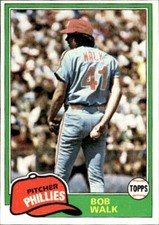 1981 Topps #494 Bob Walk RC Philadelphia Phillies Baseball