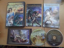 TITAN QUEST Gold + Immortal Throne + Box Manual Soundtrack Art Book PCCDDVD *